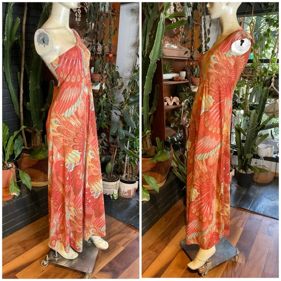 Vintage John Kloss Neiman Marcus One Shoulder Maxi Slip Dress - Picture 2 of 8